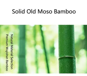 Natural solid bamboo heat insulation mat detail view, high temperature resistant kitchen tool.