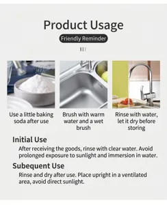 Detailed product usage and daily maintenance instruction guide for kitchen accessories.