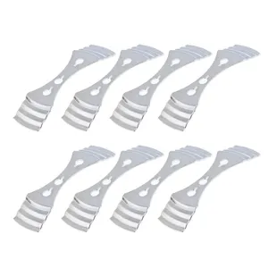 Set of 8 metal candle wick centering devices, 3-hole curved candle wick holder for DIY candle making.