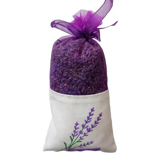 Lavender sachet dried flower fragrant bag wardrobe drawer air freshener odor removal gift