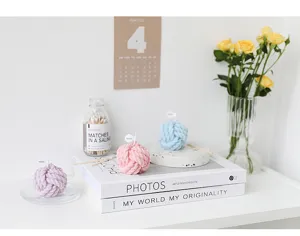 Scented yarn ball candle creative gift home decor aesthetic photo props decorative wax