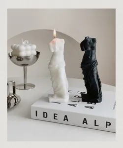 Candela profumata scultura Venere estetica, candela d'arte per decorazione d'interni minimalista.