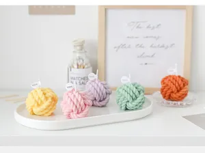 Colorful knot ball scented candle gift box photography prop aesthetic soy wax candle decor