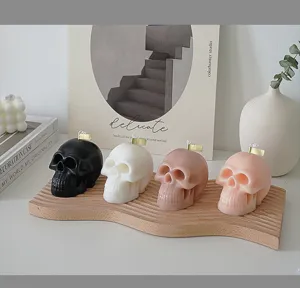Αρωματικά κεριά σε σχήμα κρανίου Halloween από κερί σόγιας χειροποίητο δημιουργικό σετ