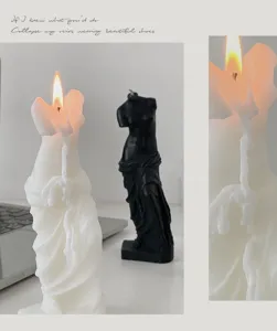 Candela profumata scultura corpo di Venere estetica decorazione casa cera d arte