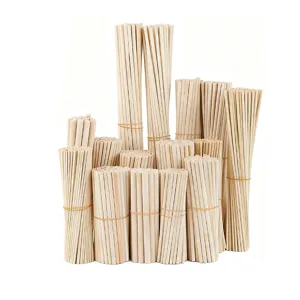 Natural Bamboo Wood Sticks Round Dowels Solid Rods For DIY Crafting Architectural Models Handmade Projects