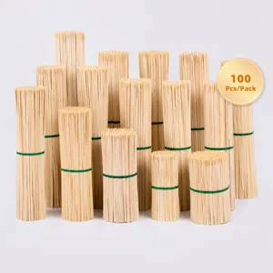 bamboo skewers for barbecue hot pot grilling wooden sticks wooden picks 100pcs pack