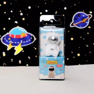 Creative Astronaut Candle Cake Decoration Insert Kids Birthday Party Spaceman Cake Candles Baking Party Supplies