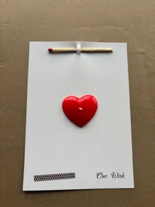 3D heart candle greeting card with match and romantic design for couples confession