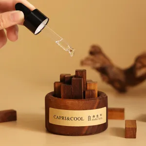 Black walnut wood essential oil aroma diffuser, creative flameless desktop decorative ornament.