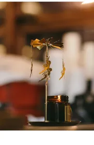 Ensemble de bougeoir rotatif d'aromathérapie avec pendentifs de fées pour décoration.