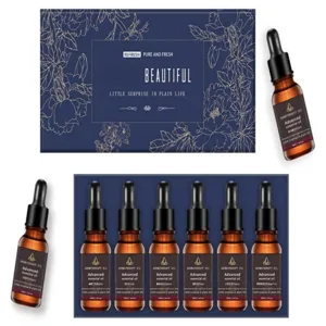 Aromatherapy essential oil refill set 10ml with dropper bottles, fresh floral fragrance.