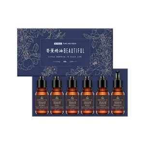 6pcs essential oil set for diffuser water-soluble aromatherapy fragrance 10ml bottles gift box