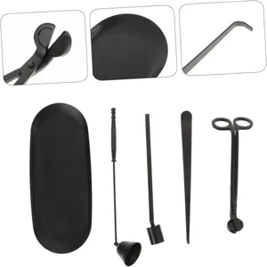 Black Scented Candle Tool Set Wick Trimmer Extinguisher Snuffer Accessories Kit
