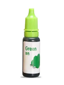 10ml water soluble liquid pigment bottle detail view, ideal for DIY slime and candle crafting
