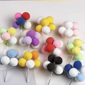 Set de adorno de pastel de globo colorido, ideal para fiesta de cumpleanos y decoracion.