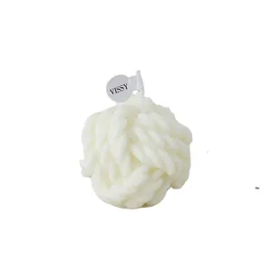 White yarn ball scented candle cute decorative wax gift photo prop for home decoration