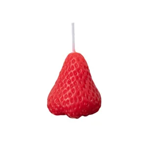 Cute red strawberry scented soy wax candle for home decor nice romantic party gift
