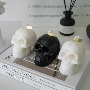 Αρωματικά κεριά κρανίο Halloween σόγιας χειροποίητη γοτθική διακόσμηση τραπεζιού