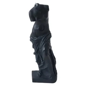 Candela profumata scultura Venere nera decorazione casa artistica statuetta cera ornamento
