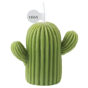 Green cactus scented soy wax candle decorative handmade candle for home decor and gifts 1pc