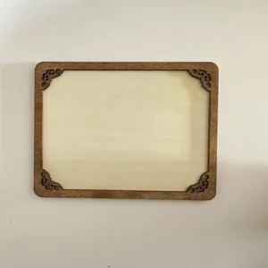 Hölzernes DIY Stickerei Rahmen rechteckiges Handwerk Rohling Holzstück mit traditionellen Ecken