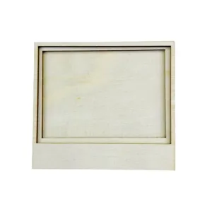 Detail du cadre de broderie en bois pour projets de bricolage DIY et accessoires faits main.