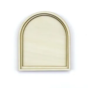 Cadre de broderie en arc en bois DIY aimant de refrigerateur vierge piece artisanale
