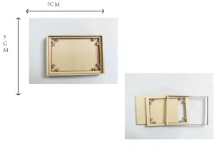 Holz DIY geschnitzter Rahmen Zubehör für Kühlschrankmagnet antikisierter chinesischer Stil