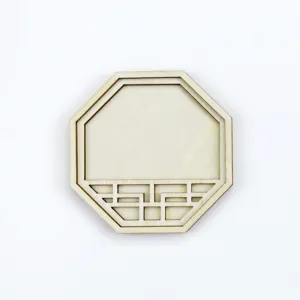 Cadre de broderie en bois octogonal DIY mini piece en bois pour aimant de refrigerateur