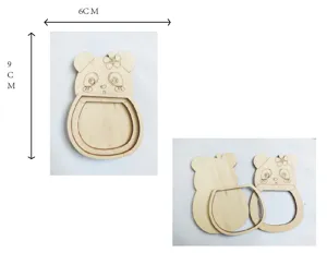 Hölzernes Panda DIY Kühlschrankmagnet Bastelset, süßes Tier Holzbrett Zubehör für Handwerk.