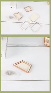 Accesorios DIY de bastidor de bordado de madera para imanes de nevera y proyectos en miniatura.