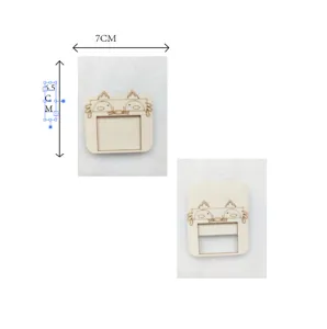 Holz geschnitzte DIY Kühlschrankmagnet Zubehör Detailansicht, süßes Tier Design Handwerk.