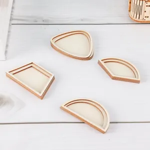 10 Pcs Set Marco de Bordado de Madera DIY Accesorios para Imán de Nevera Formas Geométricas
