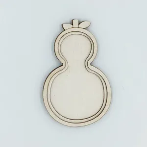 Cadre broderie bois bricolage tranche bois brute pour mini cadre photo aimant de frigo détail