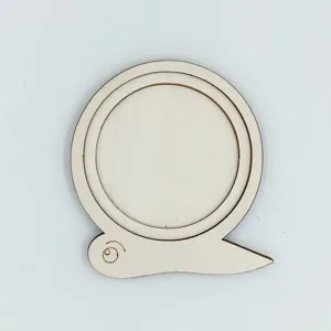 Cercle à broder rond en bois bricolage artisanat tranche de bois pour aimant frigo.