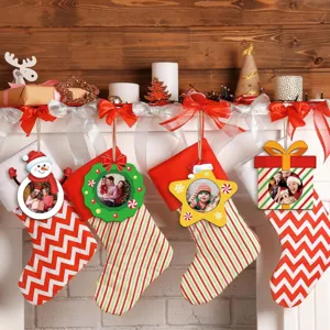 Ornements de Noël en bois non finis tranches de bois brutes bricolage pour la décoration