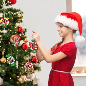 Ornement de sapin de Noël en bois personnalisé avec photo pour la décoration de fête
