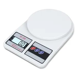 Balance de cuisine numérique avec capacité 5kg, écran LCD et pesage précis pour aliments.