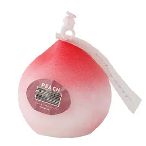 Peach scented candle cute fruit shape aroma candle wedding party gift home decor fragrant wax