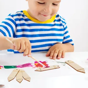 Marcador de madera forma lápiz en bruto DIY manualidades de madera inacabadas etiquetas