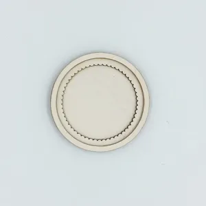 Rond en bois broderie cerceau cadre vierge DIY réfrigérateur aimant artisanat accessoire