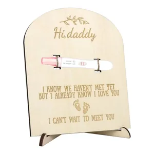 Cadre Photo Échographie Bébé en Bois Panneau Annonce Grossesse Naissance Nouveau-né Décoration de Table Cadeau