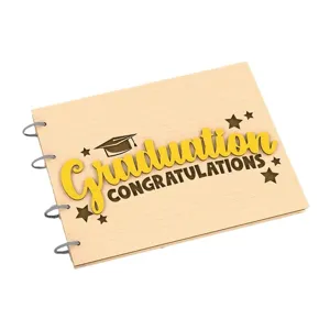 Wooden graduation photo album cover set, creative graduation gift and keepsake book.