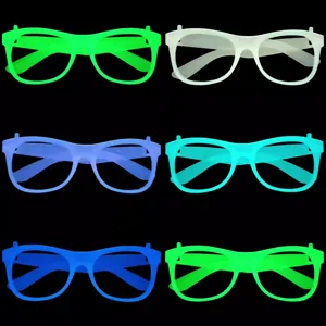 Leuchtbrille Partyzubehör Leuchtende Neon Brillengestell Fotorequisiten Rave Geometrische Kunststoff Kostüm Brillen Deko Für Club Tanz Festival