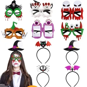 Halloween funny glasses and headbands spooky party costume dress up props for kids adults