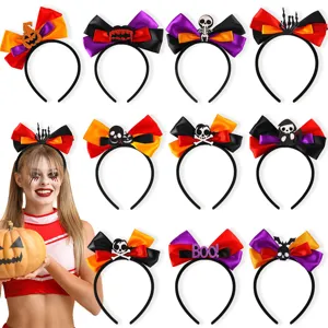 Diadema Halloween lazo calabaza cadaver fiesta disfraz cosplay accesorios de pelo