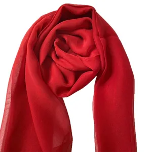 Foulard in seta artificiale tinta unita da donna, sciarpa leggera e accessorio per capelli.