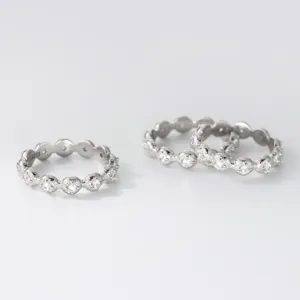 Silber S925 Vintage texturierter stapelbarer Ring minimalistischer Schmuck fur Damen Alltag