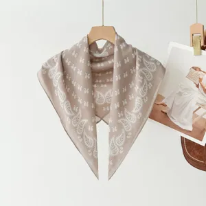 Retro Paisley Square Scarf For Women Vintage Silk Feel Satin Neck Scarf Fashion Hair Band Head Wrap Versatile Shawl Gift